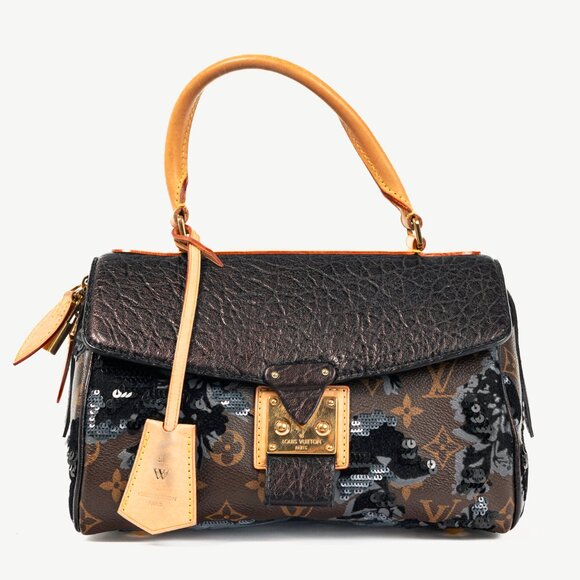 Louis Vuitton AW/10 Carrousel Monogram Fleur de Jais Sequined Velvet Handbag - Picture 1 of 15